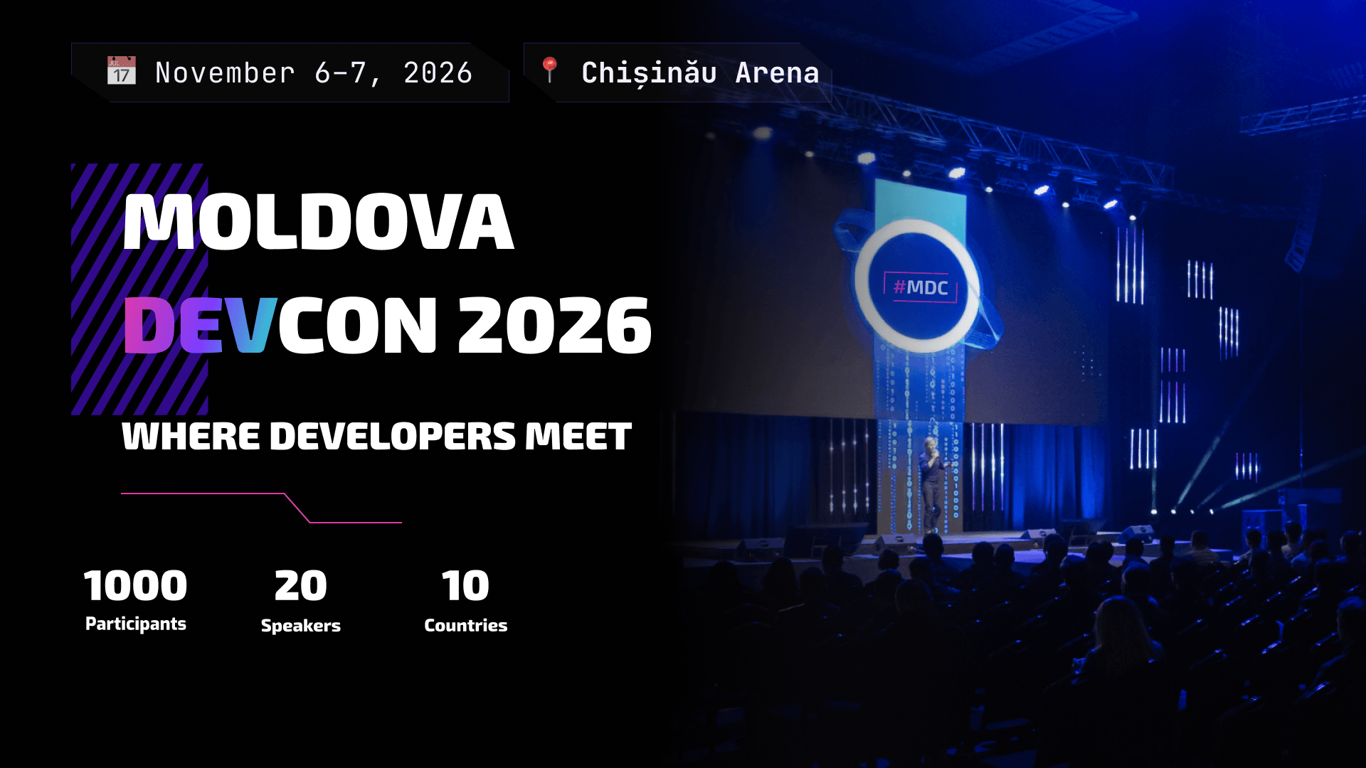 Moldova DevCon 2026 соберет разработчиков в Chișinău Arena 6–7 ноября
